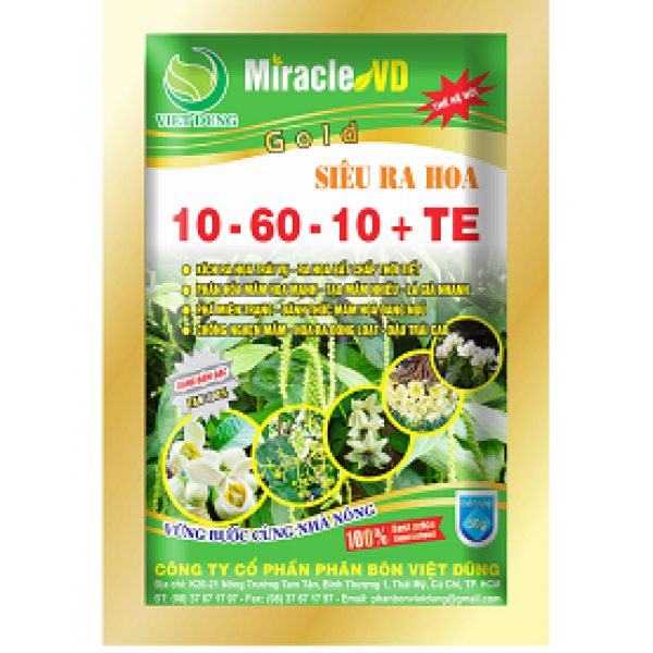 Siêu ra hoa 10-60-10+TE 50g